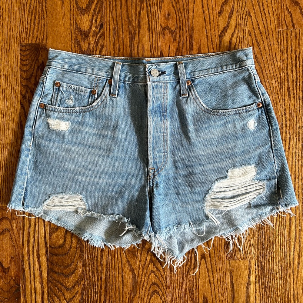 Levi's Women's 501 Original Shorts, High Rise Denim Shorts